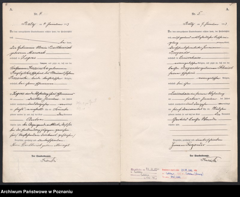 Obraz 5 z jednostki "Księga miejscowa urodzeń [Rejestr główny urodzeń]"