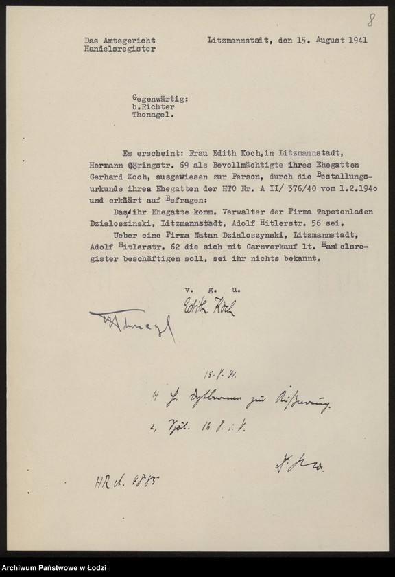 Obraz 10 z jednostki "Natan Działoszyński – sprzedaż przędzy"