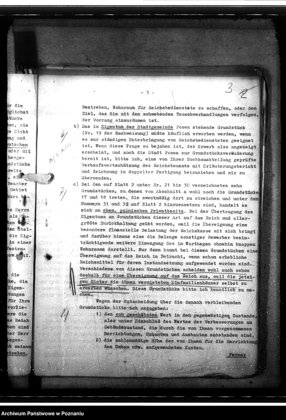 Obraz 7 z jednostki "Übertragung von Hausgrundstücken aus früherem polnischen Besitz. Zuweisung von Dienstwohnungen usw."