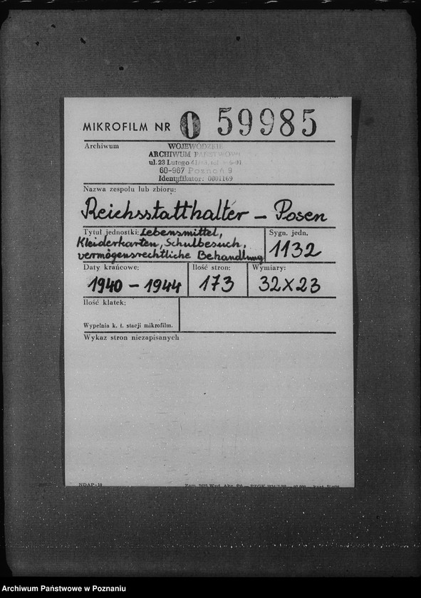 Obraz 2 z jednostki "Lebensmittel, Kleiderkarten, Schulbesuch, vermögensrechtliche Behandlung"