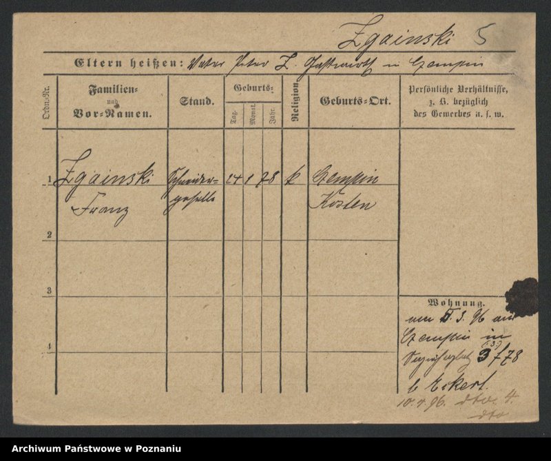 Obraz 7 z jednostki "Zgacinska - Zitzewitz"