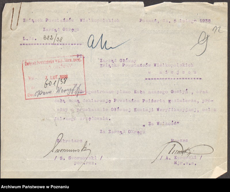 Obraz 15 z jednostki "Sprawy organizacyjno - personalne [ powiadomienie o zebraniach, sprawozdanie z zebrań. Spis bezrobotnych, zaświadczenie o przebiegu służby, programy szkoleniowe."