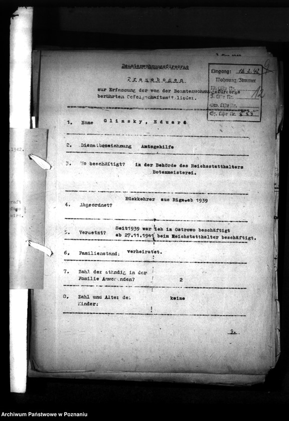 Obraz 16 z jednostki "Wohnungszuweisungen für Deutsche. Verdrängung der Polen."