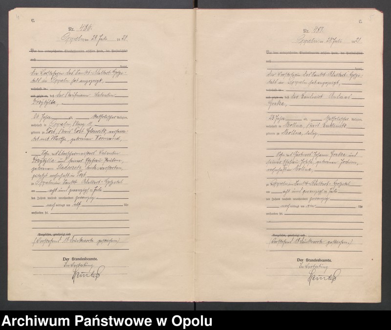 Obraz 5 z jednostki "[Rejestr zgonów] 1920 Tom II Nr 484-794"