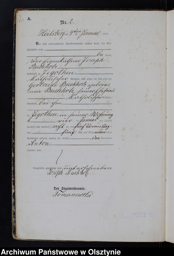 Obraz z jednostki "Geburts-Haupt-Register Nr 1 - 146"
