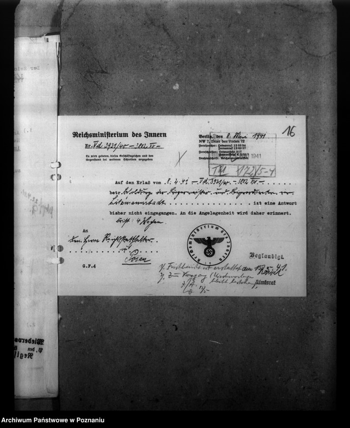 Obraz 20 z jednostki "Besoldung der Gemeindebeamten in den eingegliederten Ostgebieten"