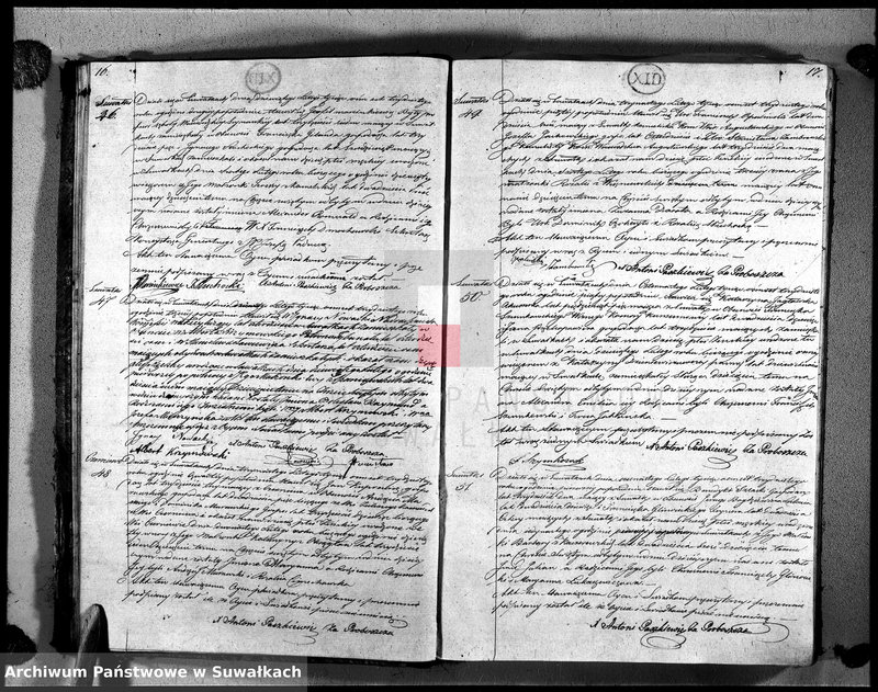 image.from.unit.number "Księga duplikat urodzonych, zaślubionych i zeszłych urzędnika stanu cywilnego, parafij suwalskiej roku 1830"