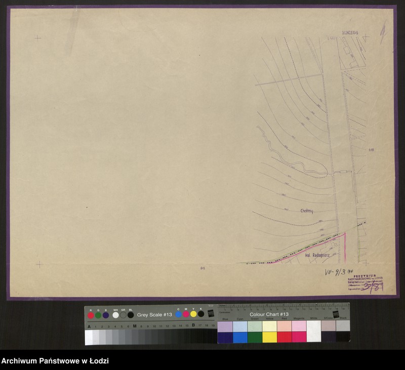 Obraz 1 z jednostki "Plan m. Łodzi 1:2000 z oznaczeniem podziału miasta na Obwody Komitetów Blok. Sekcja NW104"