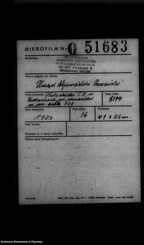 Obraz 2 z jednostki ""Huta miedzi" Towarzystwo Akcyjne Rudnicze powiat poznański nr porządkowy kotła 128"