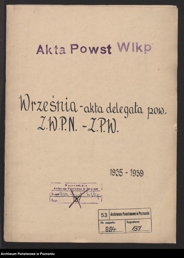Obraz 2 z jednostki "Września - akta delegata powiatowego."