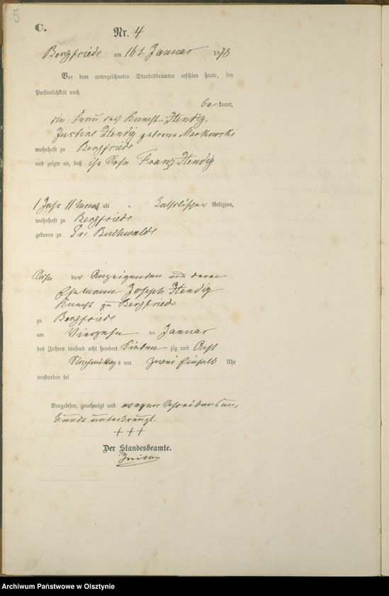 Obraz 7 z jednostki "Sterbe-Haupt-Register Nr 1 - 69"