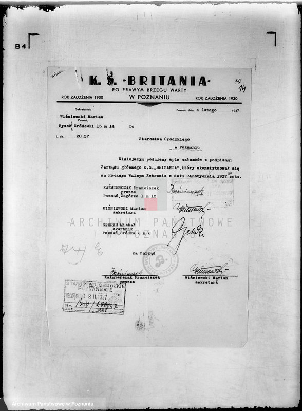 Obraz 18 z jednostki "/Klub Sportowy,,Britania" w Poznaniu/"