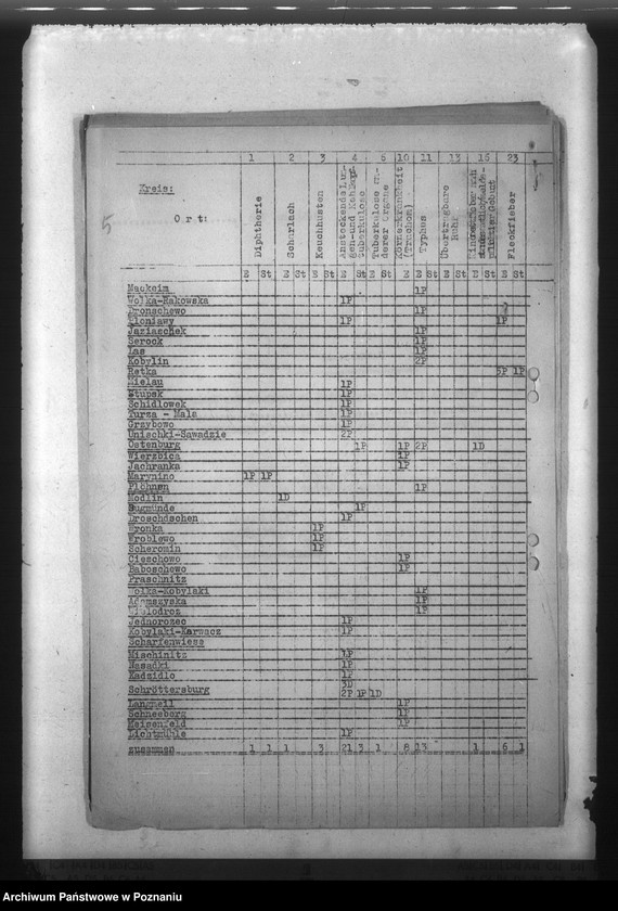 Obraz 9 z jednostki "Nachweisung von übertragbaren Krankheiten im Regierungsbezirk Ziehenau"