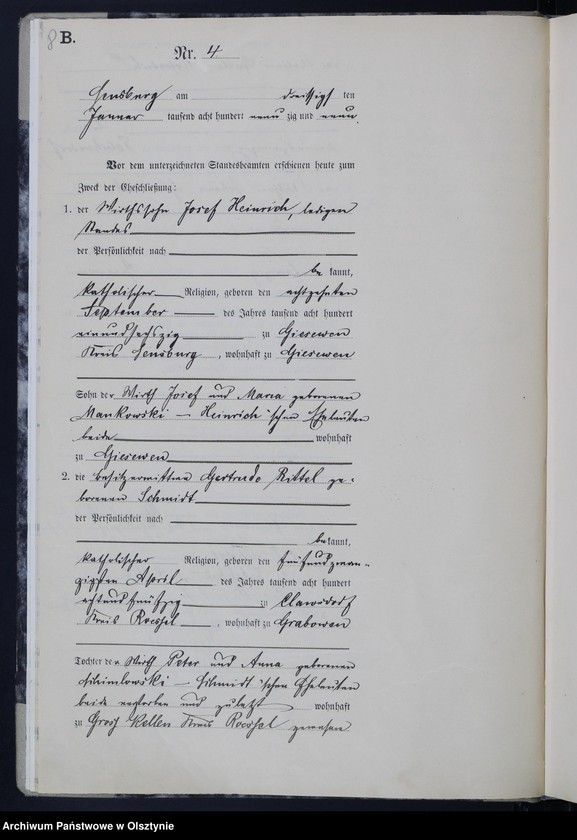 image.from.unit.number "Heiraths-Haupt-Register Nr 1 - 66"