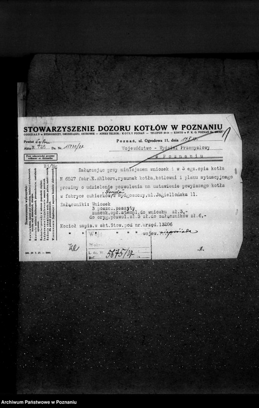 Obraz 5 z jednostki "Fabryka cukierków "Gonda" w Bydgoszczy nr woj. kotła 6011"