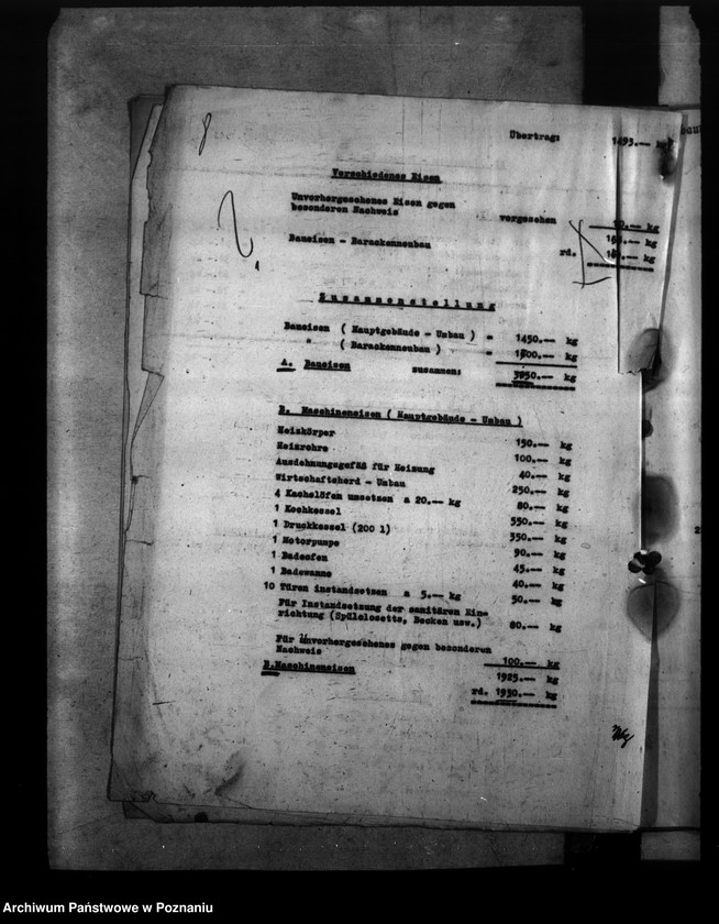 Obraz 12 z jednostki "Umbau und Einrichtung der Heimoberschulen in Gostingen, Łagiewniki, Schrimm, Schroda"