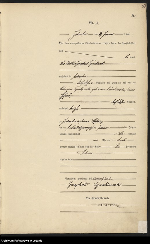 Obraz 16 z jednostki "[Księga urodzeń]"