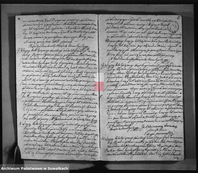 image.from.unit.number "Akta urodzonych gminy seyneńskiey w roku 1825."