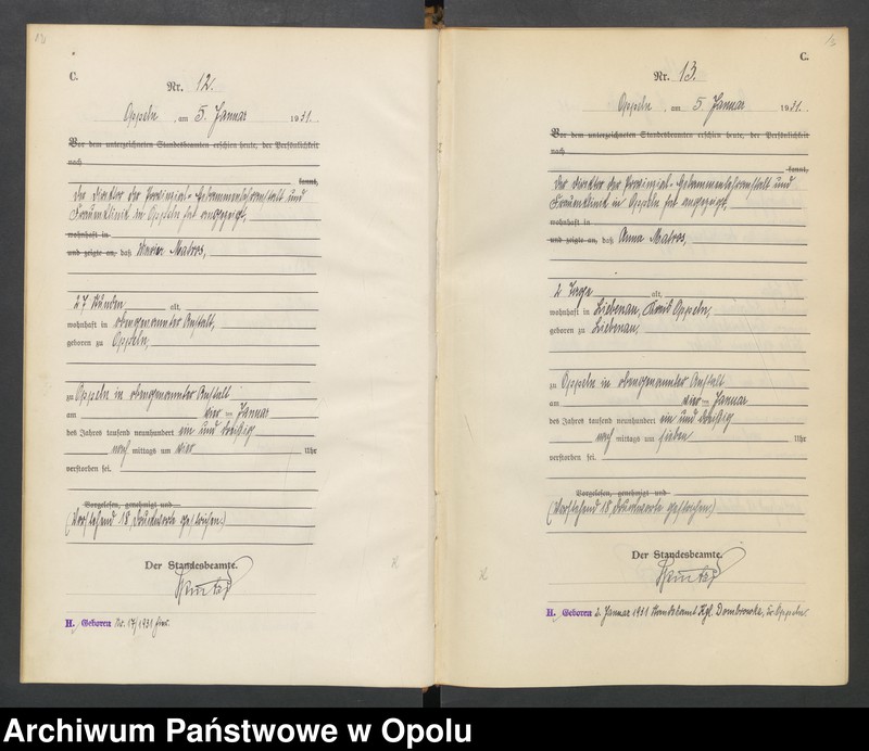 Obraz 10 z jednostki "[Rejestr zgonów] 1931 Tom I Nr 1-467"