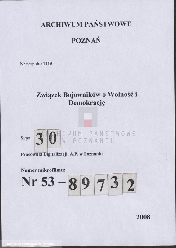 Obraz 1 z jednostki "Stenogram z Vl Okręgowego Zjazdu Delegatów Związku Bojowników o Wolność i Demokrację w Poznaniu."
