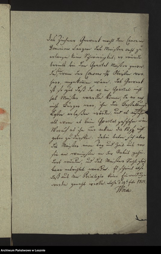 Obraz 7 z jednostki "[Akta in Sachen des Kanoniers Langner]"