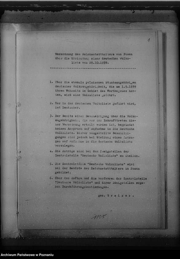 Obraz 5 z jednostki "Zarządzenia w sprawie organizacji i zasad działania niemieckiej listy narodowej"