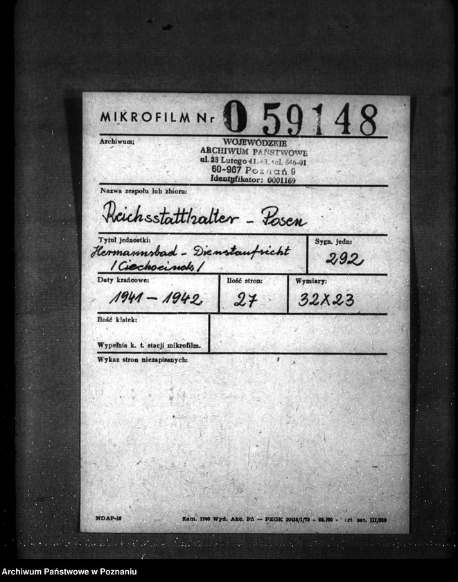 Obraz 2 z jednostki "Hermannsbad - Dienstaufsicht (Ciechocinek)"