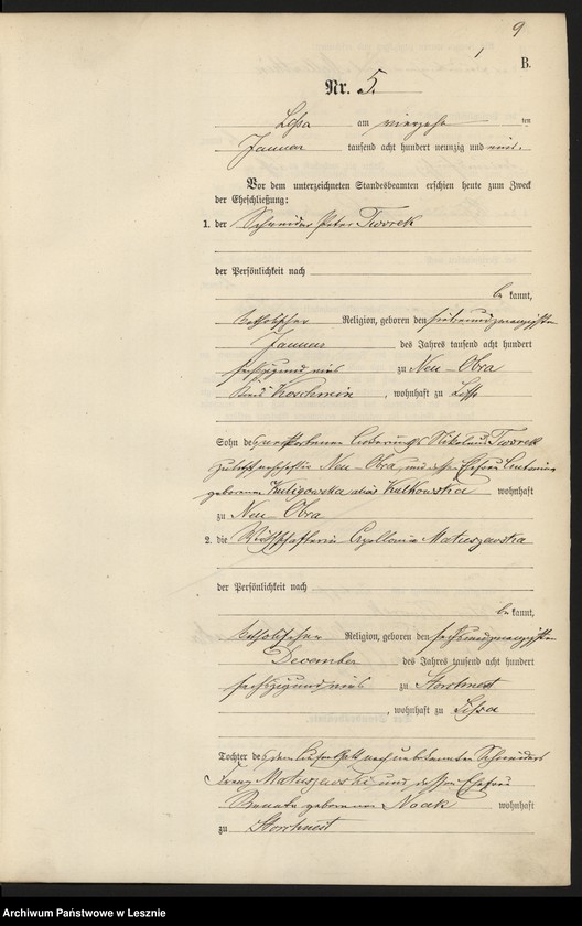 Obraz 12 z jednostki "[Księga małżeństw]"