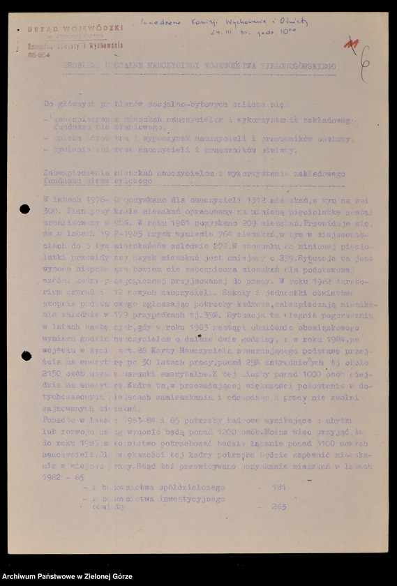 image.from.unit.number "Protokóły z posiedzeń Komisji Wychowania i Oświaty Wojewódzkiej Rady Narodowej w Zielonej Górze; Nr 12 - 17"