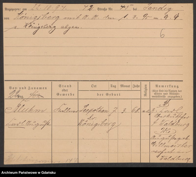 image.from.unit.number "Karty meldunkowe: Bluhm K. - Blumenthal"