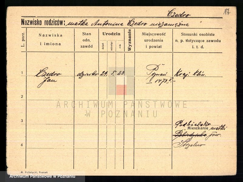 Obraz 19 z jednostki "Czeczewski - Czernielewski"