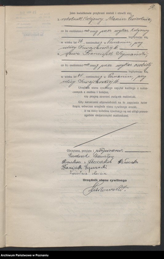 Obraz 19 z jednostki "Księga miejscowa małżeństw tom IV [Rejestr główny małżeństw]"