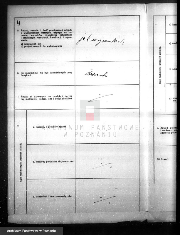 Obraz 8 z jednostki "/Projekt urządzenia odlewni metali przy ul. Dąbrowskiego 81/"