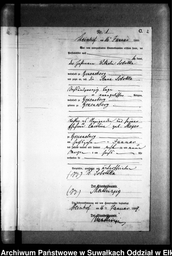 image.from.unit.number "Sterbe-Neben-Register des Preussischen Standes-Amtes Gr. Strengeln Kreis Angerburg"