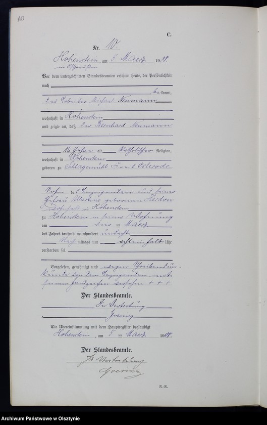 image.from.unit.number "Sterbe-Neben-Register Nr 1 - 46"