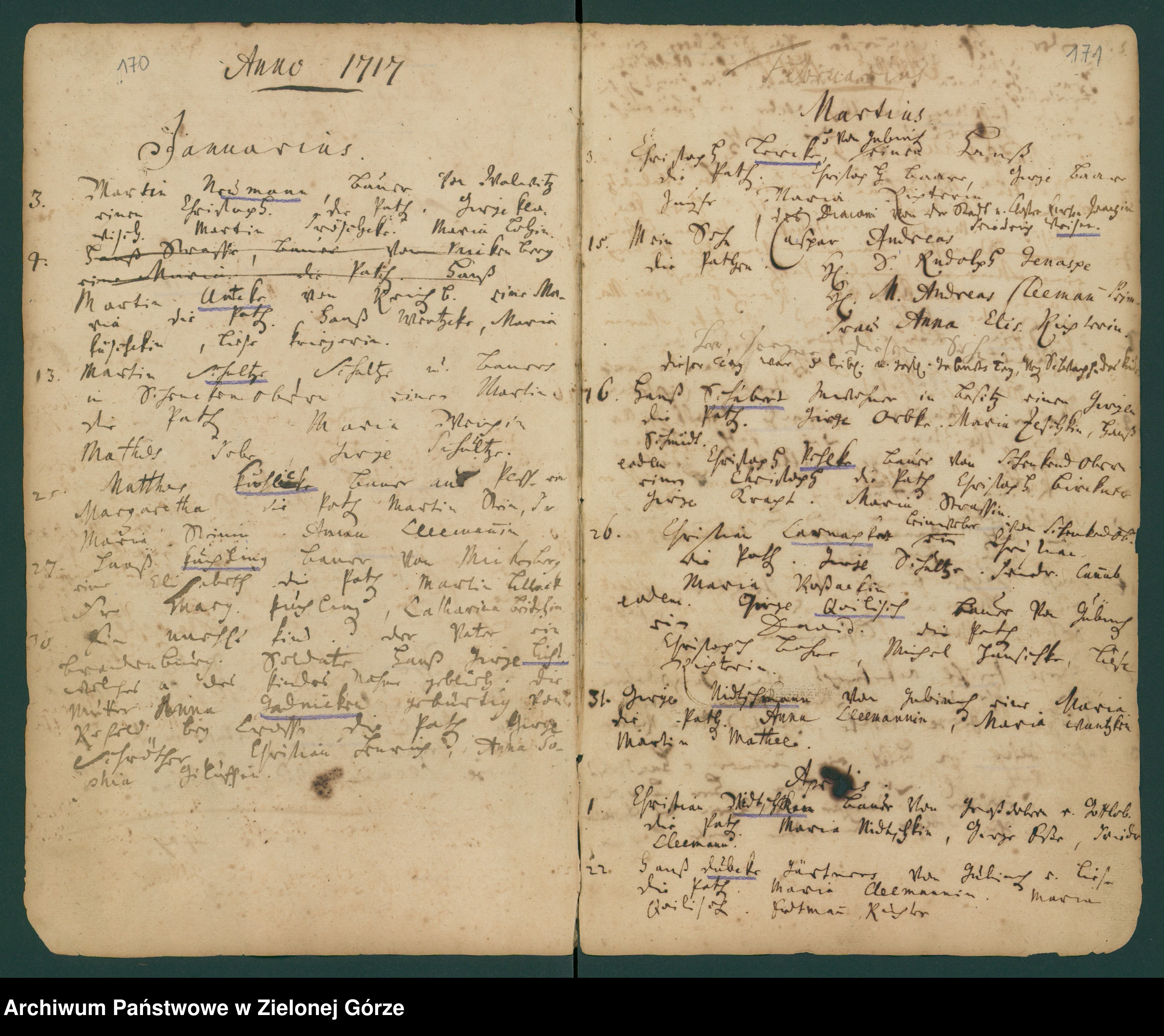 Skan z jednostki: Geburts und Tauf Reg[ister] Klosterkirche zu Guben