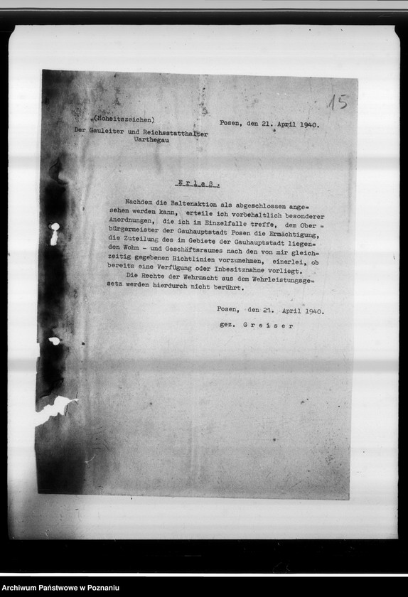 Obraz 19 z jednostki "Freimachung der Nebengebäude des Landeshauses."