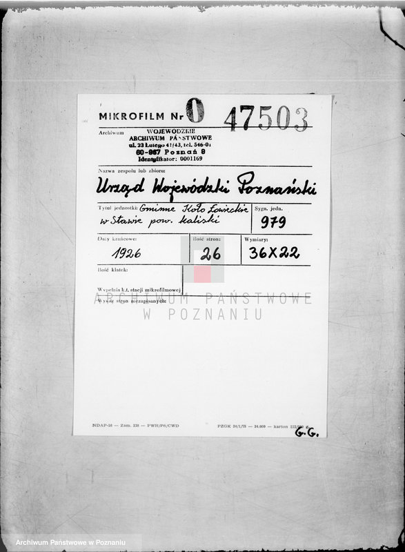 image.from.unit.number "Gminne Koło Łowieckie w Stawie powiat kaliski"