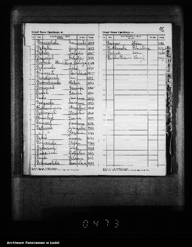 Obraz 19 z jednostki "Skorowidz do akt urodzeń"