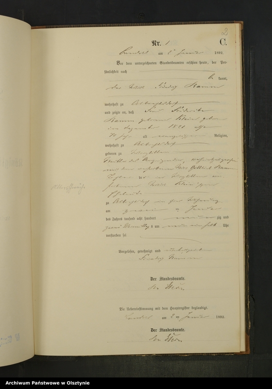 image.from.unit.number "Sterbe-Neben-Register Nr 1 - 33"