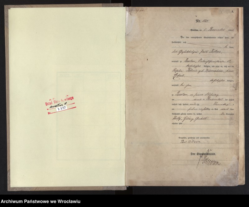 image.from.unit.number "Geburts-Haupt-Register Breslau II 1890 Band 15"