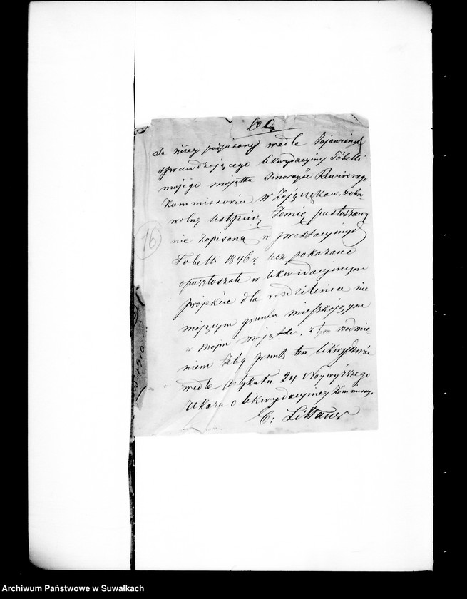 image.from.unit "/Sprawdzanie tabel likwidacyjnych wsi dóbr Jenorajście, gm. Krasnowo. Sprawa odseparowania należącego do dóbr jeziora Rynkojeziory, od sąsiednich wsi/. "