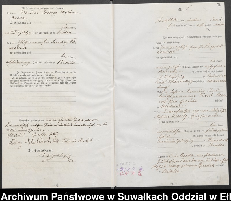 image.from.unit.number "Heiraths-Haupt-Register des Königlich Preussischen Standes-Amtes Bialla Kreis Johannisburg"