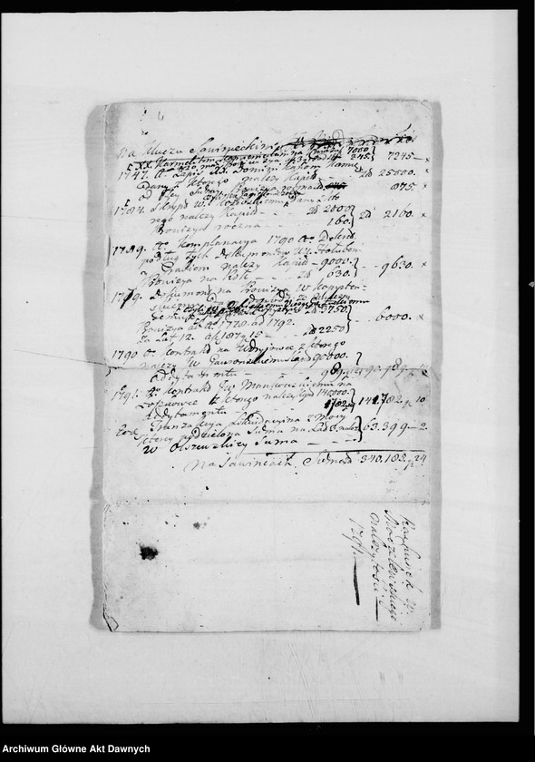 image.from.unit.number "Wykaz sum nabytych od różnych osób oraz procesem ewinkowanych przez chorążego halickiego, Jerzego Modzelewskiego... spisany w Smotryczu. 1791.XII.09 Smotrycz"