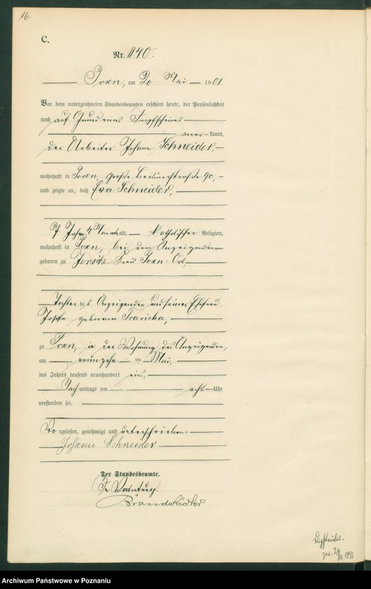 Obraz 19 z jednostki "Księga miejscowa zgonów t. III"