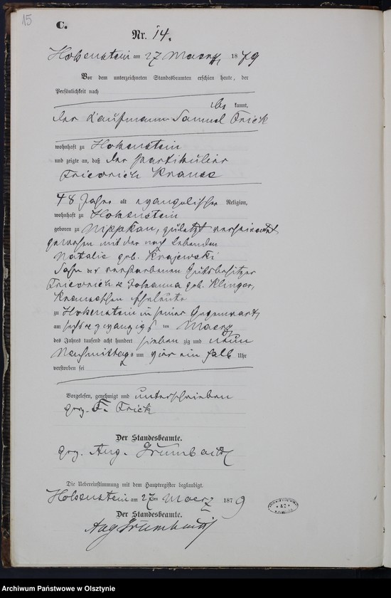 image.from.unit.number "Sterbe-Neben-Register Nr 1 - 76"