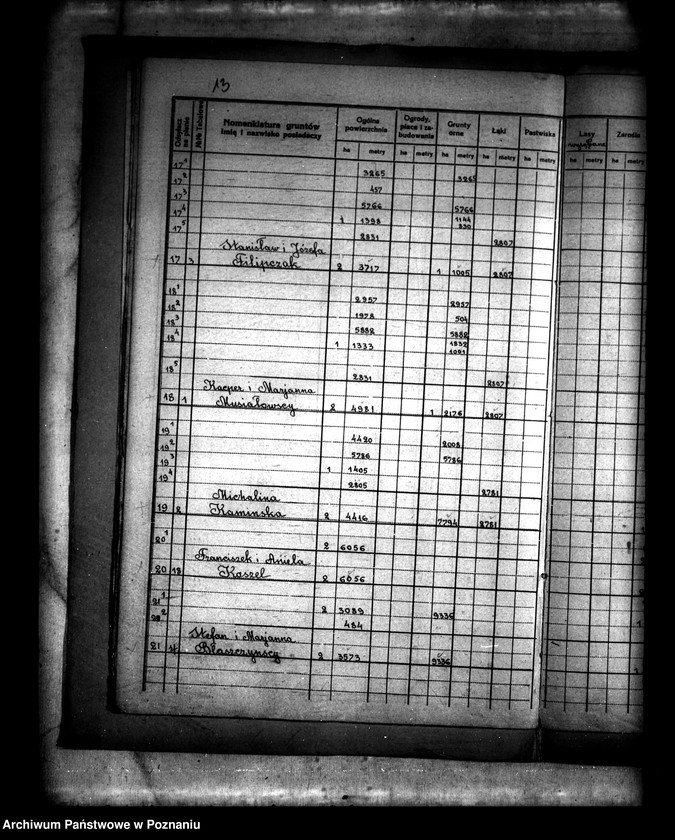 Obraz 17 z jednostki "Rejestry pomiarowe gruntów wydzielonych z majątku Łukom i oddanych w zamian za serwituty na własność wsi Myszakówek powiatu konińskiego"