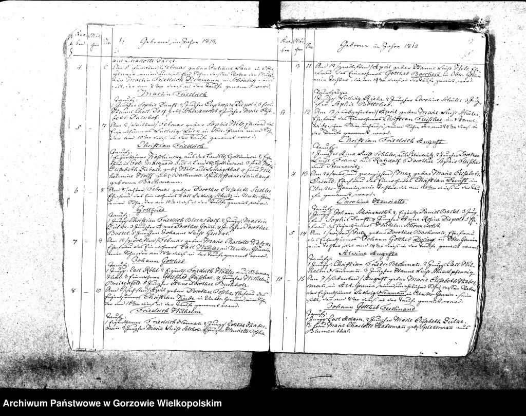 image.from.unit.number "Duplikate der Kirchenbücher von der Parochie Genninsch Warthebruch: Spiegel, Blumenthal, Bergenhorst, Haferwiese, Genninsch Warthebruch, Johanneshof, Ludwigsthal"