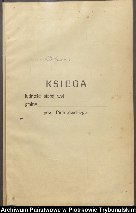 image.from.unit.number "[Księga ludności stałej gminy Ręczno] wieś i kolonia Dobrenice"