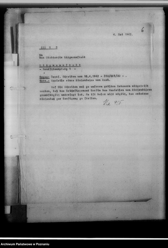 Obraz 10 z jednostki "[Korespondencja w sprawie wypożyczenia ksiąg kościelnych]"